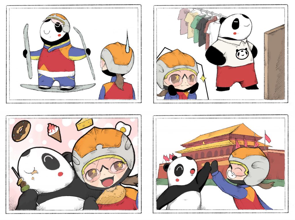 徐梦桃 X 熊猫滚滚条漫的作品